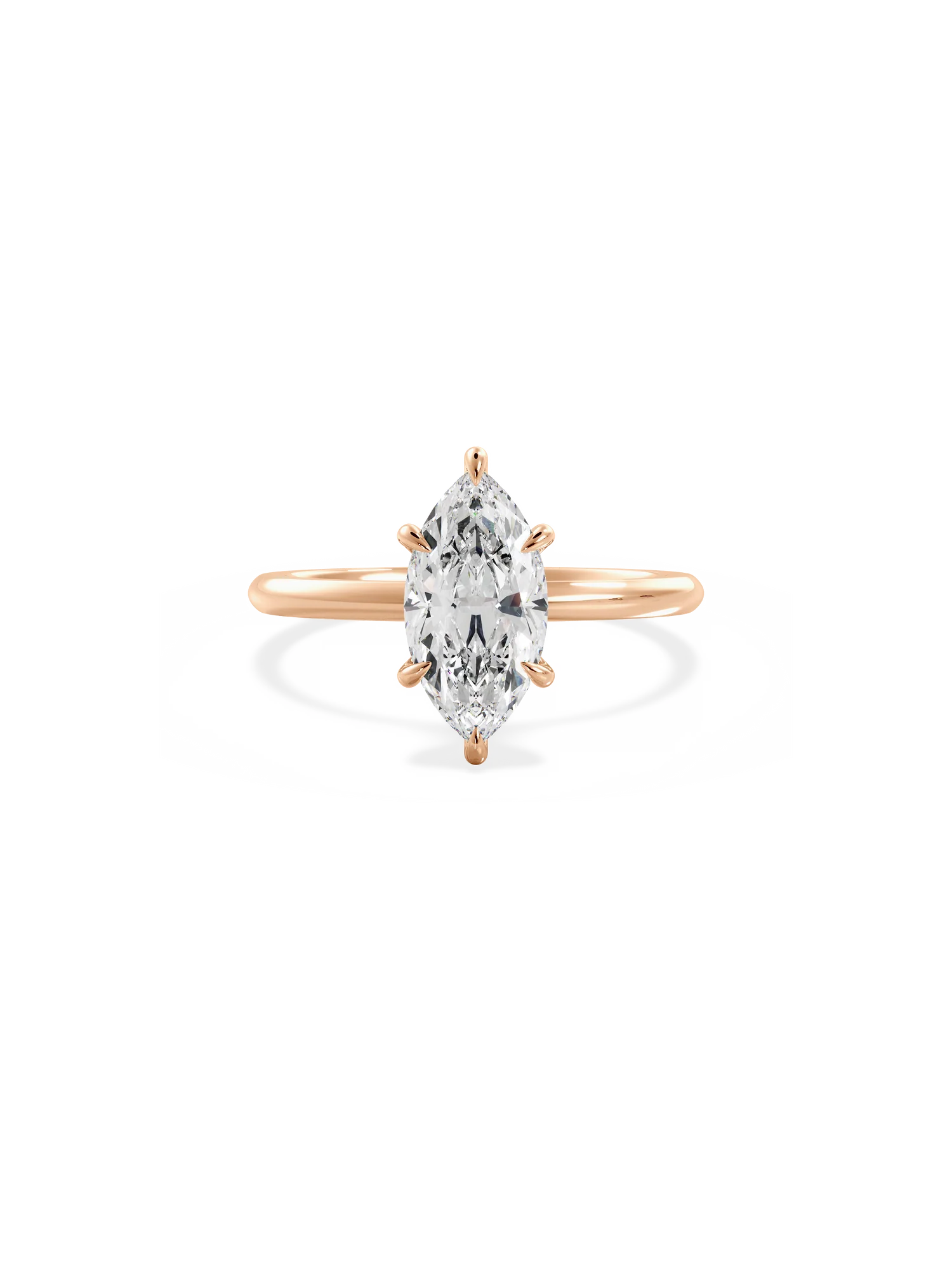 Markiz Kesim Pırlanta Tek Taş Yüzük