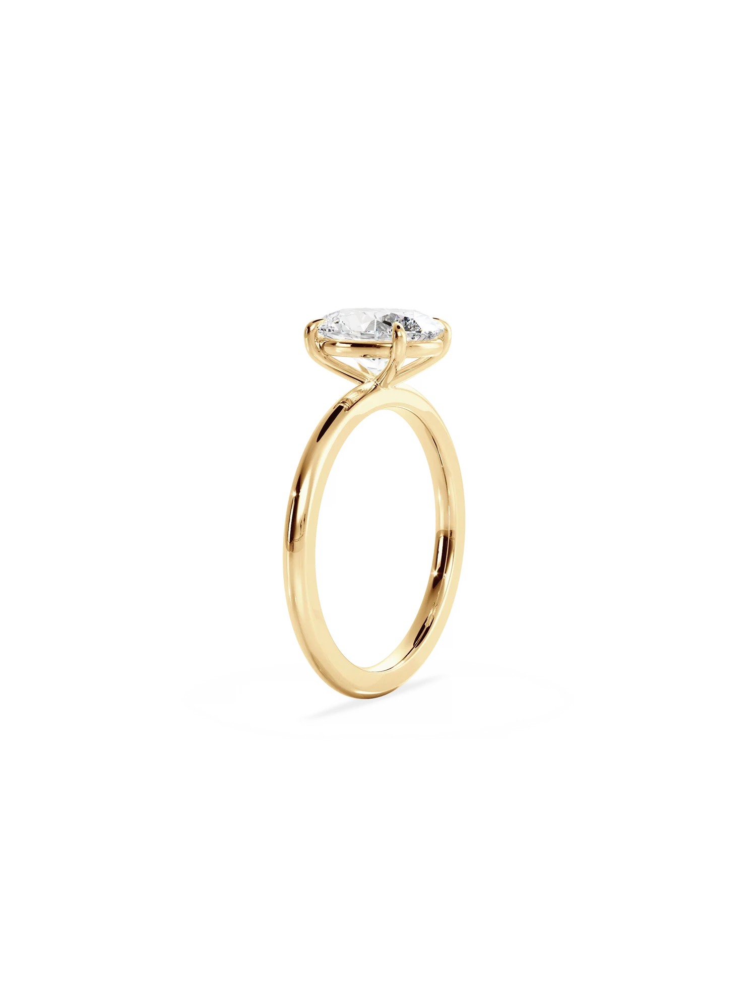 Oval Kesim Pırlanta Tek Taş Yüzük