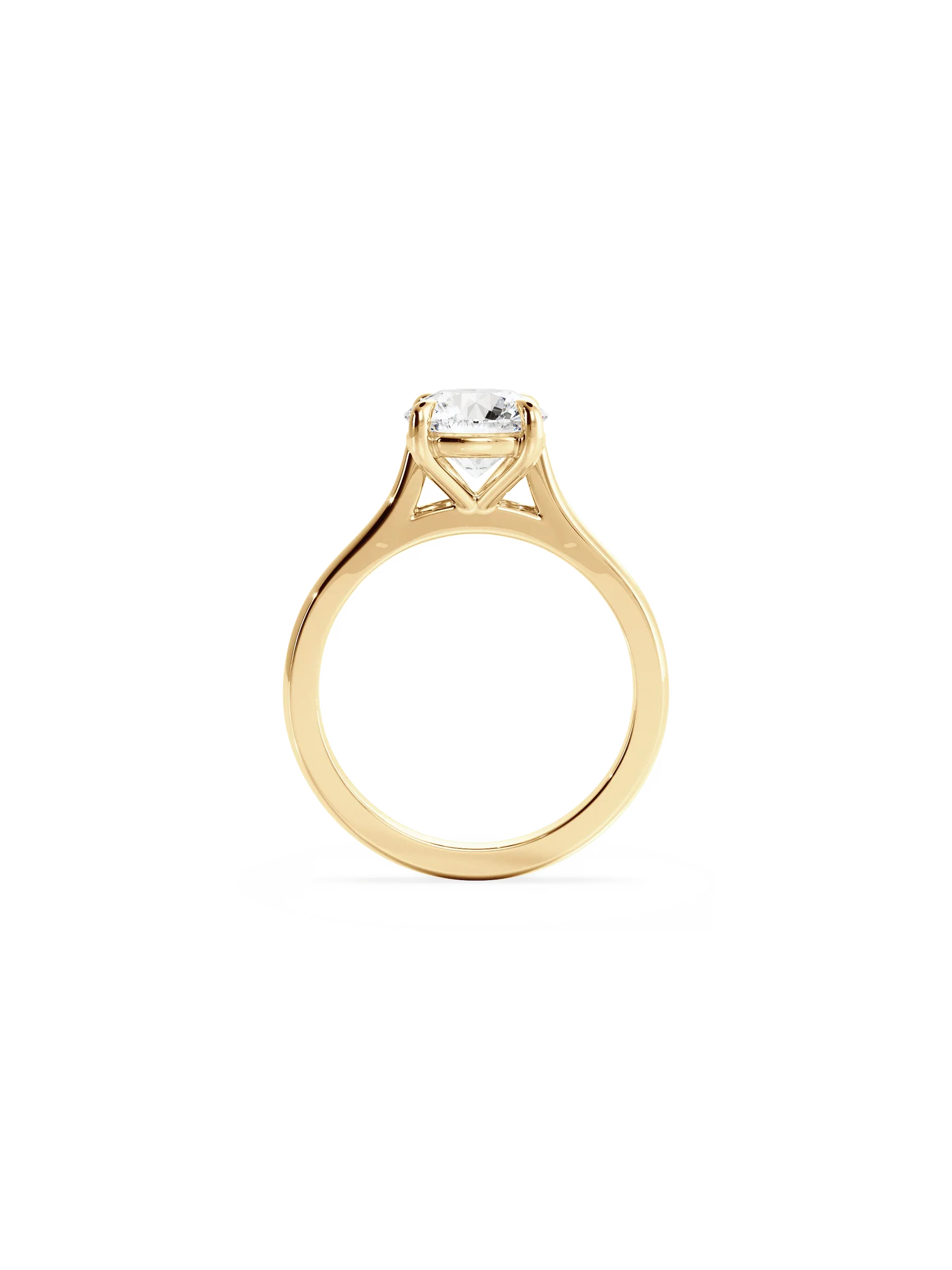 Yuvarlak Kesim Pırlanta Tek Taş Yüzük