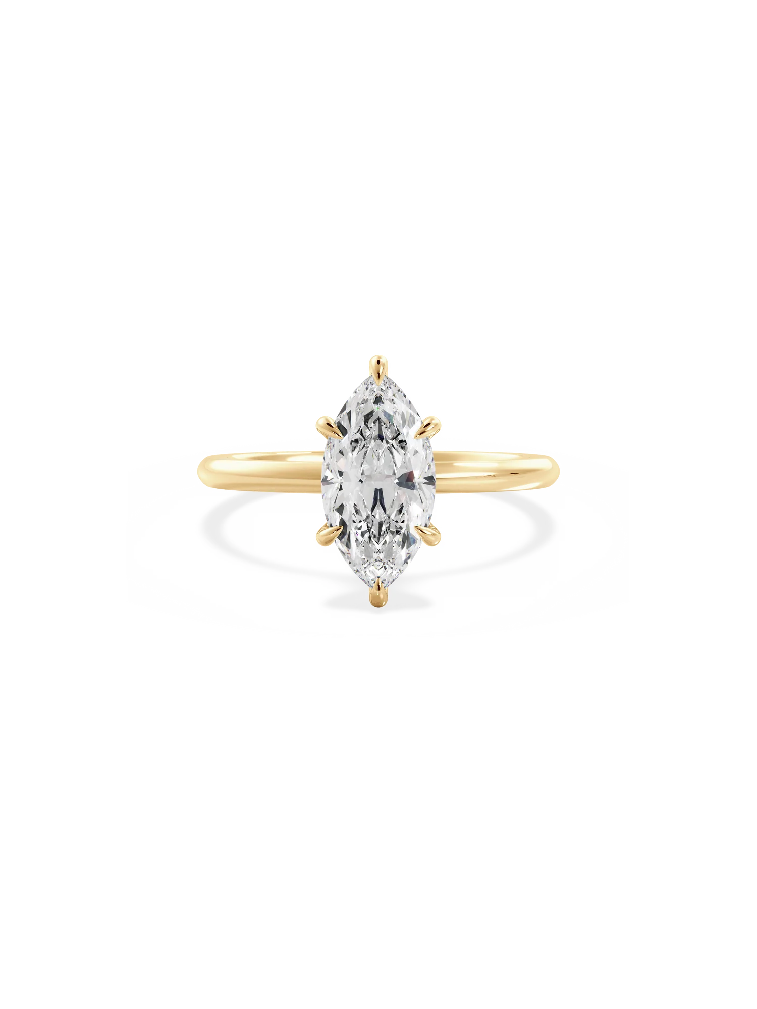 Markiz Kesim Pırlanta Tek Taş Yüzük