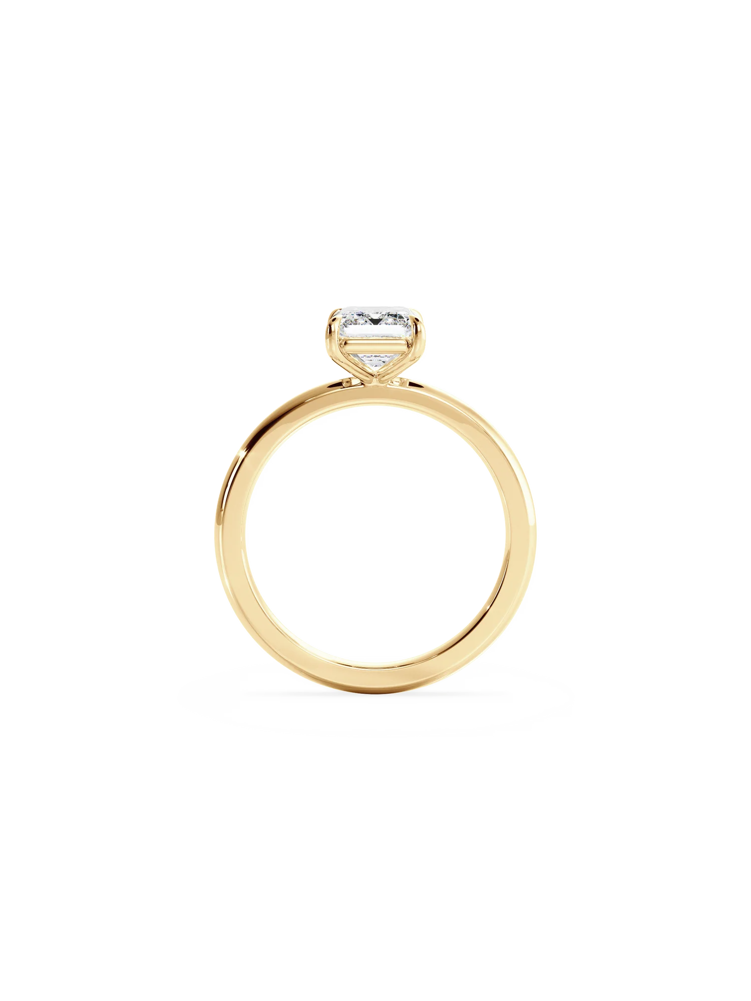 Emerald Kesim Pırlanta Tek Taş Yüzük