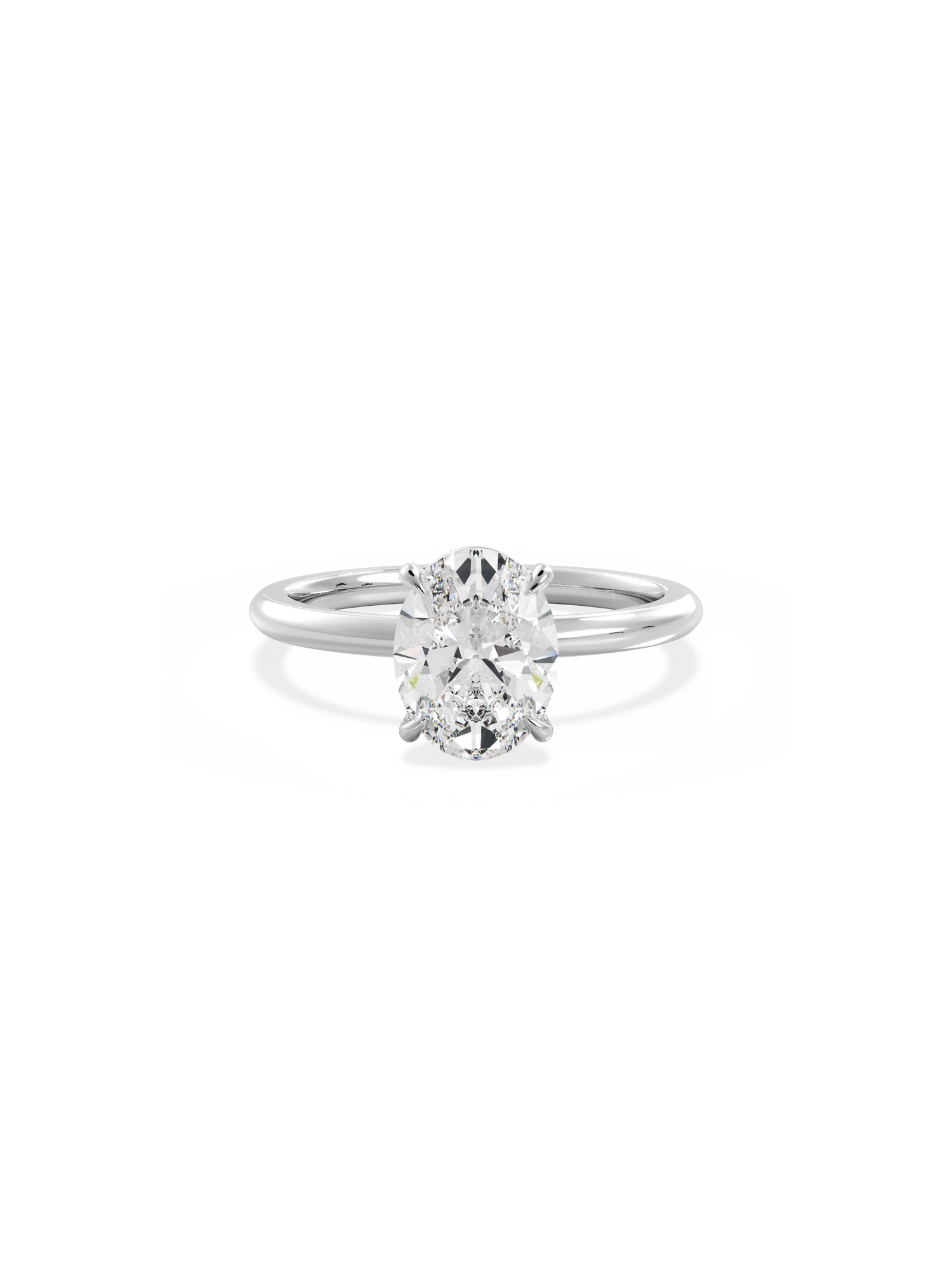 Oval Kesim Pırlanta Tek Taş Yüzük