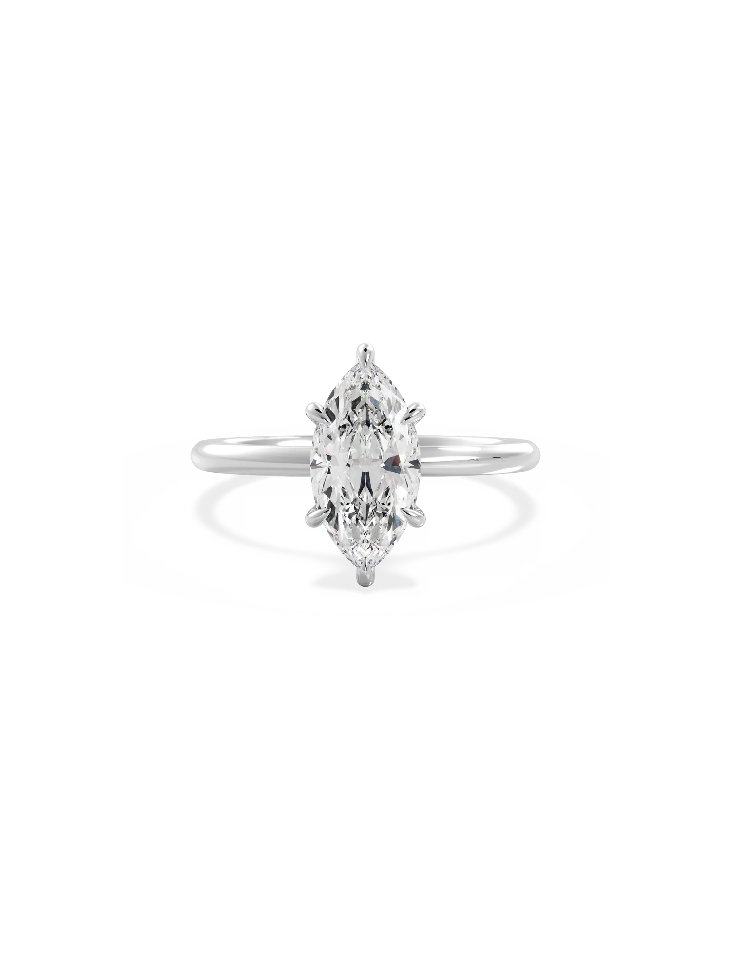 Markiz Kesim Pırlanta Tek Taş Yüzük