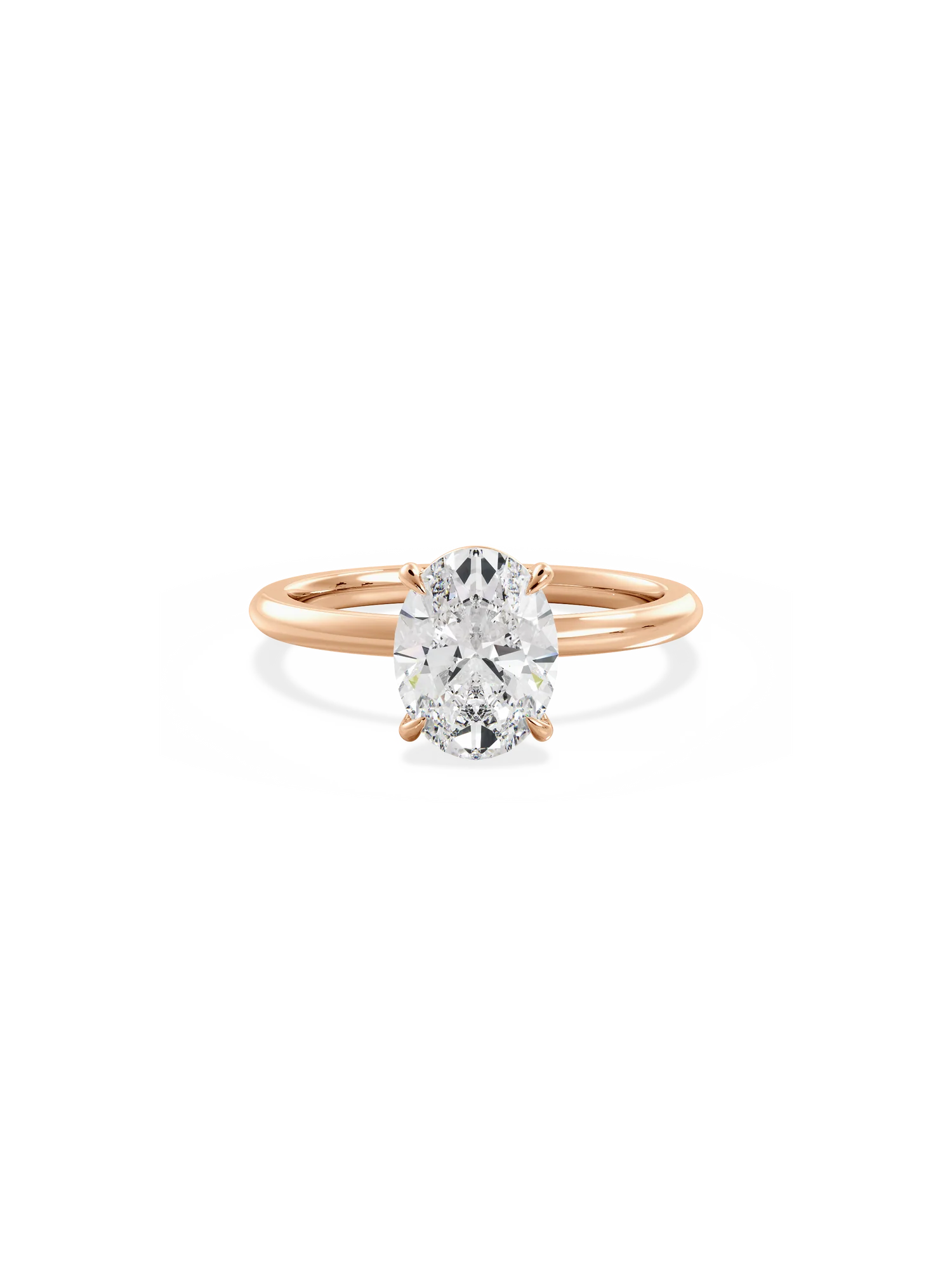 Oval Kesim Pırlanta Tek Taş Yüzük