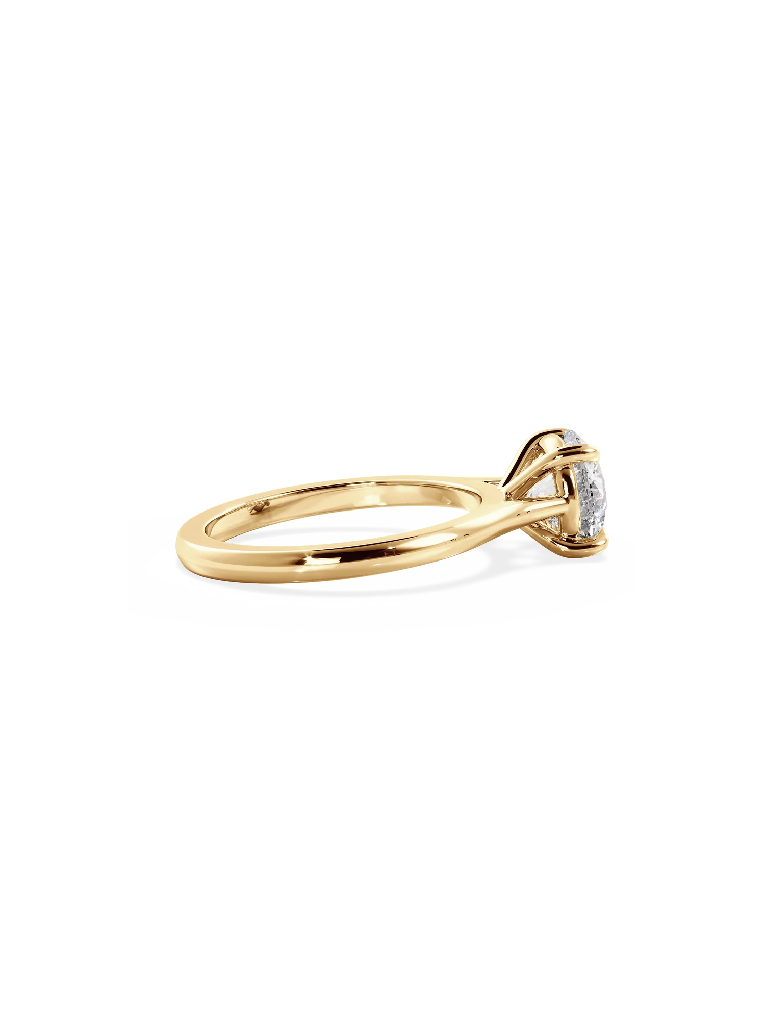 Yuvarlak Kesim Pırlanta Tek Taş Yüzük