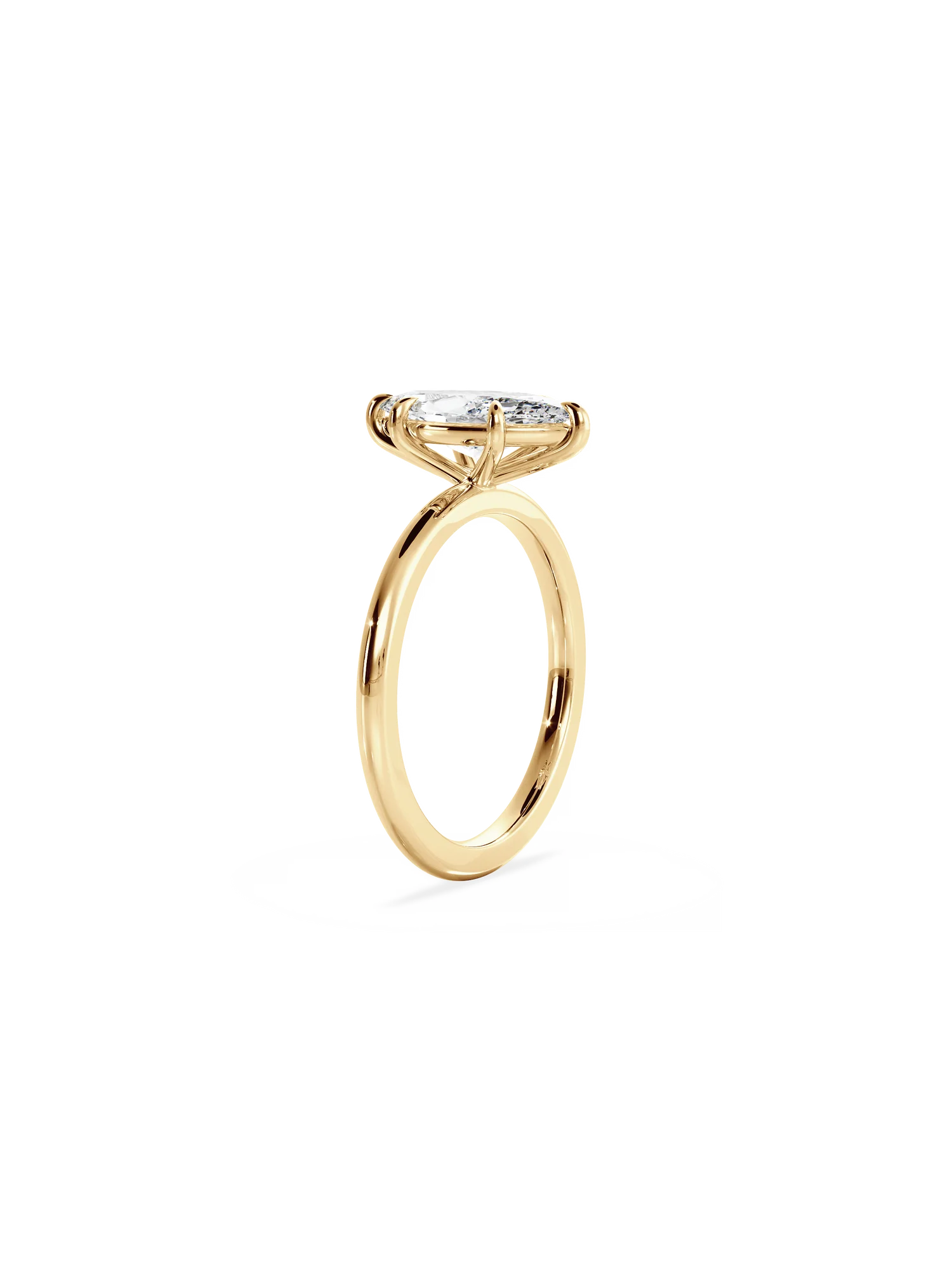 Markiz Kesim Pırlanta Tek Taş Yüzük